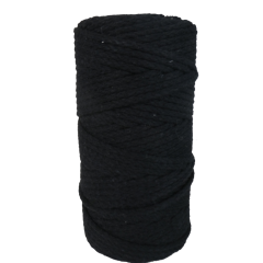 DekoArt Macramékoord 4 mm 100 m Zwart (1004SCHWARZ) *