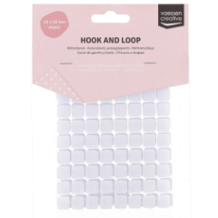 Vaessen Creative • Klittenband Zelfklevende Achterkant 10x10mm 64pcs (1009-013)