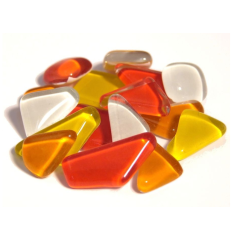 Soft Glas Polygonal Helder Mix Rood 100 gr (1011055) *