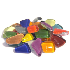 Soft Glas Polygonal Helder Mix Bont 100 gr (1011057) *