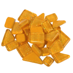 Soft Glas Polygonal Glitter Lichtgeel 100 gr (1012208) *