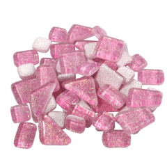 Soft Glas Polygonal Glitter Lichtroze 100 gr 91012209) *
