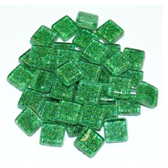Soft Glas Vierkant Glitter Groen 100 gr (1017461) *