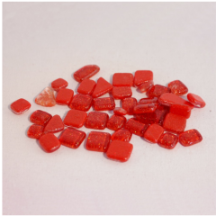 Soft Glas Polygonal Glitter Rood 100 gr (1017490) *