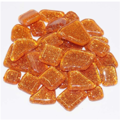Soft Glas Polygonal Glitter Oranje 100 gr (1017494) *