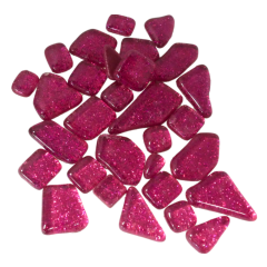 Soft Glas Polygonal Glitter Roze 100 gr (1017496) *