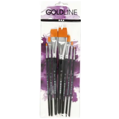 Gold Line  Acryl Penselen Plat 7 stuks (100247)