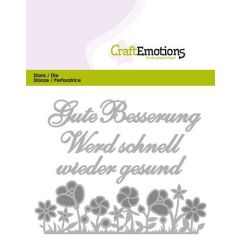 CraftEmotions Die Text - Gute Besserung (DE) Card 11x9cm (115633/0409) (AFGEPRIJSD)