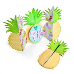 Sizzix Thinlits Die Set 10PK Card Pineapple Fold-a-Long - Jen Long (03-18) (662727) (AFGEPRIJSD)