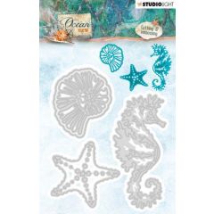 Studio Light Embossing Die 110 x 90 mm Ocean View nr.191 (STENCILOV191) (AFGEPRIJSD)