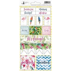 Piatek13 - Sticker sheet Let‘s flamingle 02 P13-279 10,5x23 cm 
