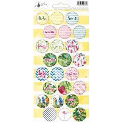 Piatek13 - Sticker sheet Party Let‘s flamingle 02 P13-291 10,5x23 cm 