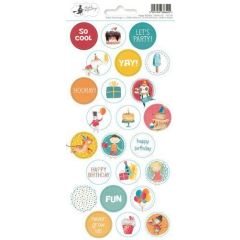 Piatek13 - Sticker sheet Happy Birthday 03 P13-419 10,5x23 cm 