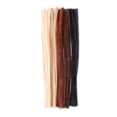 Vaessen Creative • Chenilledraden 6mm 50st. 30cm Bruin (1601-001)