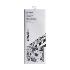 Cricut Joy™ Adhesive-Backed Deluxe Paper, Black and White Botanicals (2008049) 