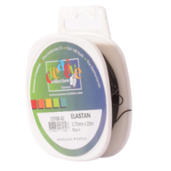 Vaessen Creative • Elastan Koord Elastisch Zwart 0,7mm 20m (23708-02)