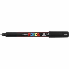 Uni Posca Verfmarker - lijndikte: 0,7 mm - PC-1MR - Zwart - 24
