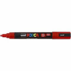 Uni Posca Verfmarker - lijndikte: 2,5 mm - PC-5M - Rood - 15