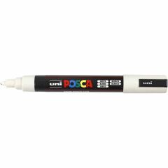 Uni Posca Verfmarker - lijndikte: 2,5 mm - PC-5M - Wit - 1