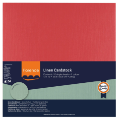 Florence • Linnenkarton 250g 30,5x30,5cm Poppy 10x (2822-030)