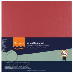 Florence • Linnenkarton 250g 30,5x30,5cm Ruby 10x (2822-031)