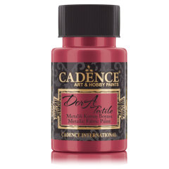 Cadence - Dora metallic - textiel verf - Rood - 50 ml (1133)