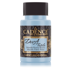 Cadence - Dora metallic - textiel verf - Aqua - 50 ml (1145)