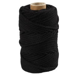 CC Macramékoord 4 mm 55 m Zwart (414755) *