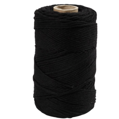 CC Macramékoord 2 mm 198 m Zwart (414765) *