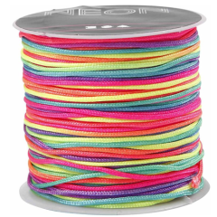 CC Macramé Koord 1 mm Multi Neon 28 m (41723) *