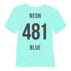 POLI-FLEX PEARL GLITTER Flexfolie DIN A4 Neon-Blue (481)