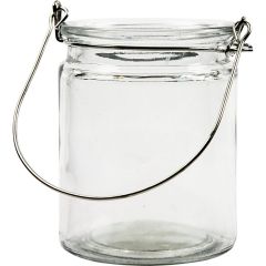 Glazen Lantaarn,  h: 10 cm, d: 7,6 cm, 1stuk (55840)