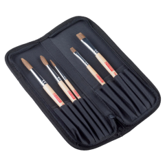 Aquarelpenselenset van 5 met Etui - Pony/Polyester (9099116M)