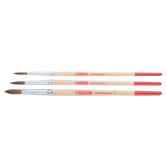 Aquarelpenselenset van 3 Rond - Pony/Polyester (9099143M)
