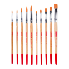 Aquarelpenselen set van 10 - polyester (9099150M)
