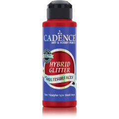 Cadence - Hybride acrylverf Glitter - Crimson Red - 120 ml  (HSG-053)