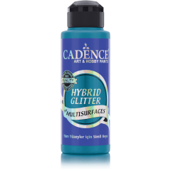 Cadence - Hybride acrylverf Glitter - Turquoise - 120 ml  (HSG-041)