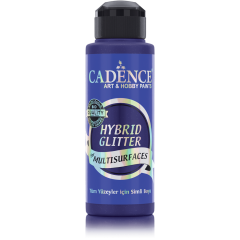 Cadence - Hybride acrylverf Glitter - Ultramarine - 120 ml  (HSG-038)