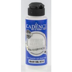 Cadence - Hybride acrylverf - Glitter - White - 120 ml  (HSA-001)