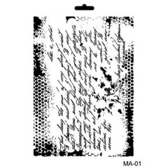 Cadence - Mixed Media Stencil - Teksten - MA01 - 21 x 29 cm - (018443) *