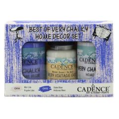 Cadence Very Chalky Home Decor set Paars lila - Leisteenblauw 01 002 0007 909050 90+90+50 ml (0007) CH14 *