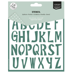 Vaessen Creative • Sjabloon Uppercase Letters by Carla Creates 15x15cm (CAR0008) *