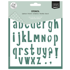 Vaessen Creative • Sjabloon Lowercase Letters by Carla Creates 15x15cm (CAR0009) *