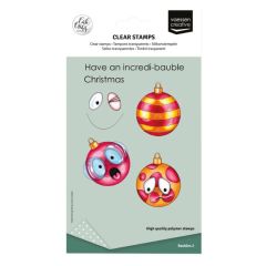 Vaessen Creative • Clear Stamps Kerstballen 2 12st. (CAR0106) *