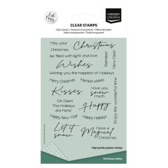 Vaessen Creative • Clear Stamps Engelse Kerstteksten 20st. (CAR0107) *