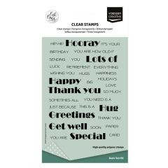 Vaessen Creative • Clear Stamps Engelse Teksten 34st. (CAR0202) *