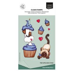Vaessen Creative • Clear Stamps Odey's Birthday Party 3 10st. (CAR0207) *
