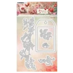 Studio Light • Love of My Life Cutting Die Rose Tag - CD951*