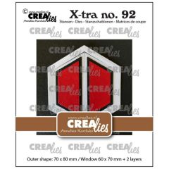 Crealies • Xtra Zeshoekig Raam met Luikjes (CLXTRA92) *