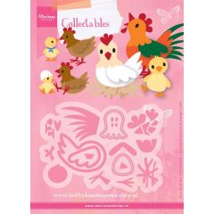 Marianne Design -  Collectables - Eline`s kippen familie (COL1429)*